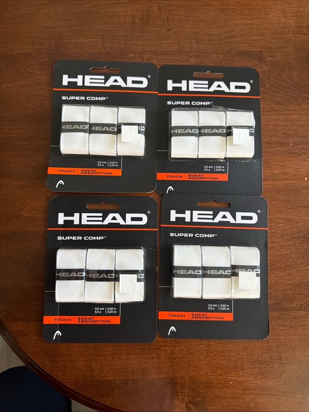 4 Pack Head Super Comp Tennis Racket Overgrip Sweat Absorbent 3 Pack Badminton